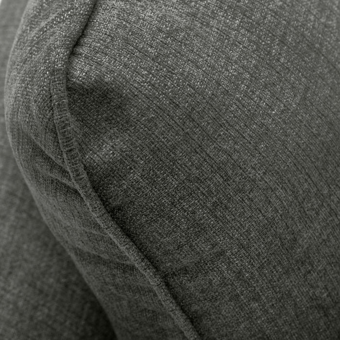 Sofa sectionnel de droite Gena de Cindy Crawford Home 2 pièces en tissu d’apparence lin avec pattes en bois - gris anthracite