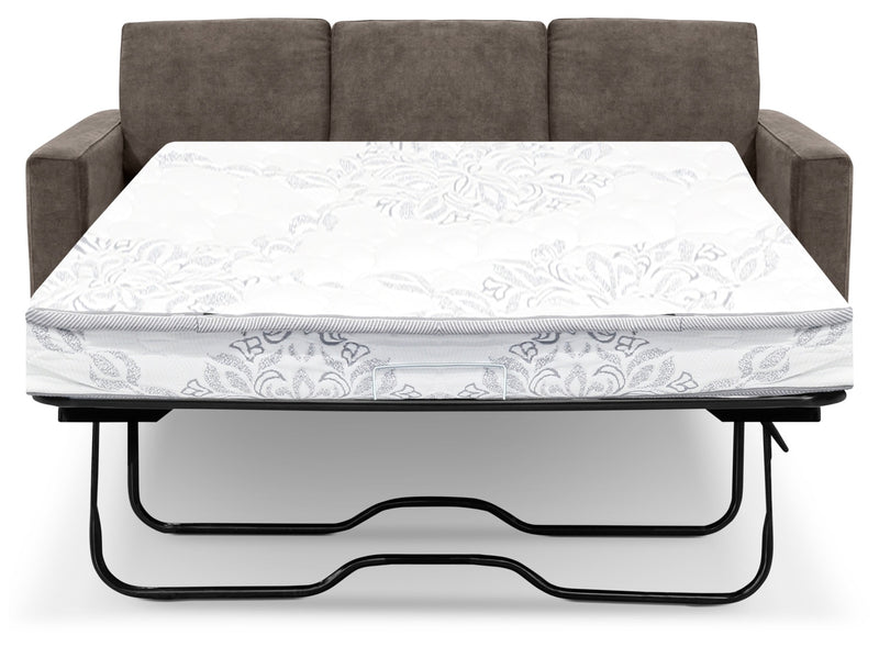 Sofa-lit double Becca en chenille –  anthracite