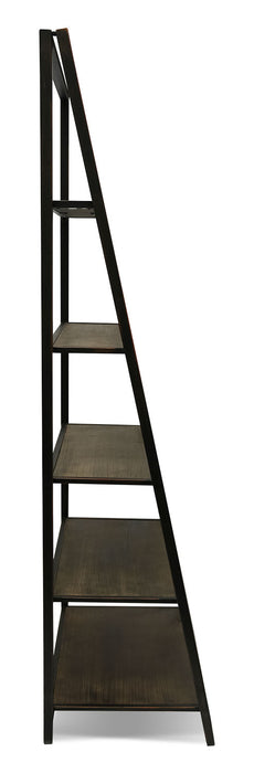 Bibliothèque Santa Mon de 30 po avec 5 tablettes ouvertes - espresso