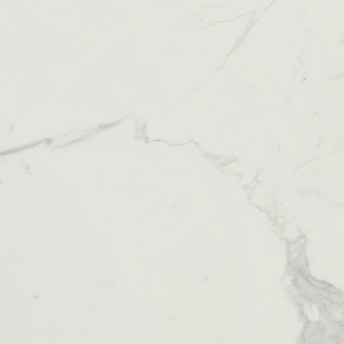 Ensemble de salle à manger Verona 7 pièces avec table de 70 po (L), dessus en marbre synthétique, base à tréteaux et 6 chaises - blanc