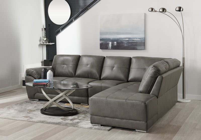 Table à café ovale moderne Vikki de 48 po avec dessus en verre - verre avec base en métal