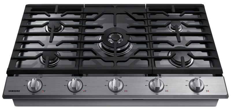 Surface de cuisson à gaz Samsung de 36 po avec brûleur double – NA36K6550TS
