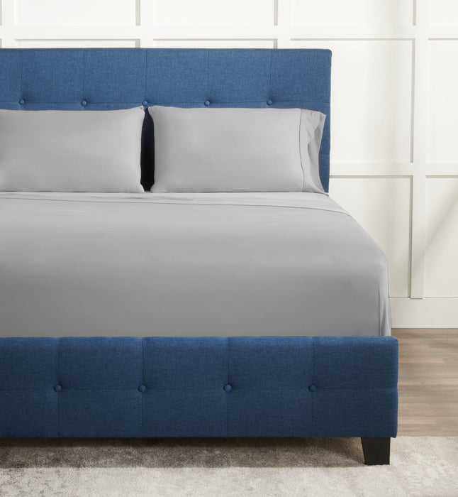 Ensemble de draps haute performance Ver-TexMD de BEDGEAR 4 pièces pour très grand lit - gris clair