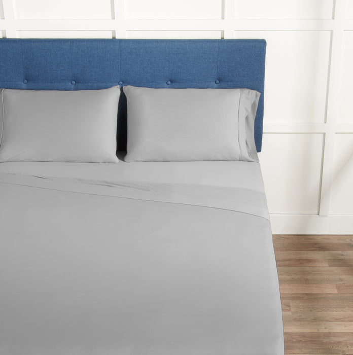 Ensemble de draps haute performance Ver-TexMD de BEDGEAR 4 pièces pour très grand lit - gris clair