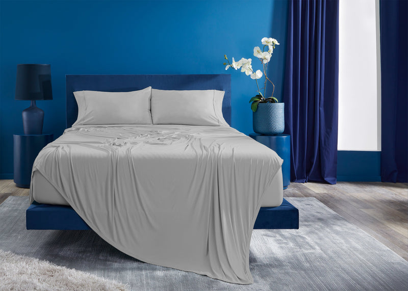Ensemble de draps haute performance Ver-TexMD de BEDGEAR 4 pièces pour grand lit - gris clair