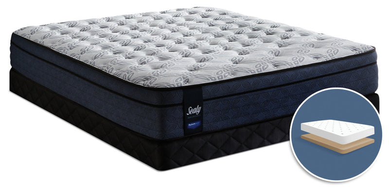 Ensemble matelas ferme Euro-plateau à profil bas Erindale Posturepedic Sealy pour très grand lit