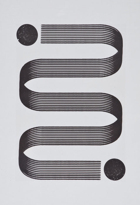 Imprimé encadré serpentin I - 24 po x 36 po