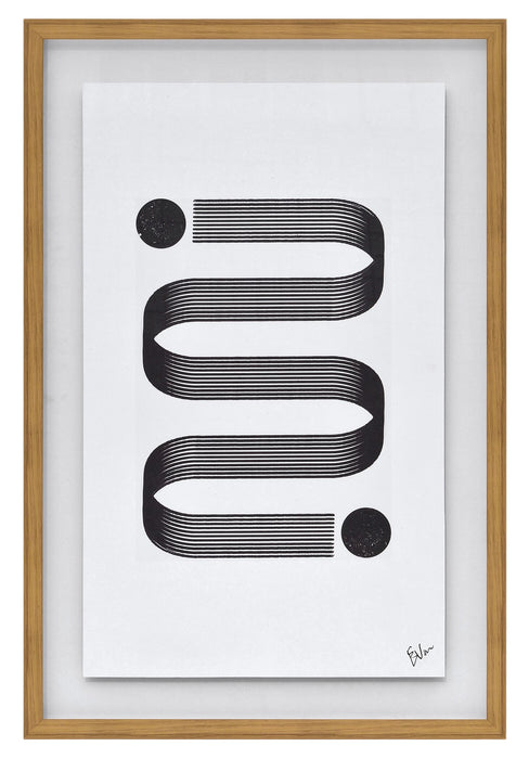 Imprimé encadré serpentin I - 24 po x 36 po