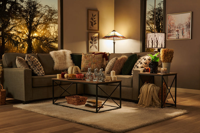 Lampe à pied Walter de 62 po de style Tiffany avec verre soufflé à la main