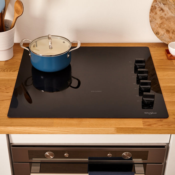 Surface de cuisson électrique Whirlpool de 24 po à 4 éléments - noire - WCE55US4HB