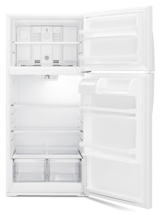 Réfrigérateur Whirlpool de 14,3 pi³ et de 28 po à congélateur supérieur - blanc - WRT134TFDW