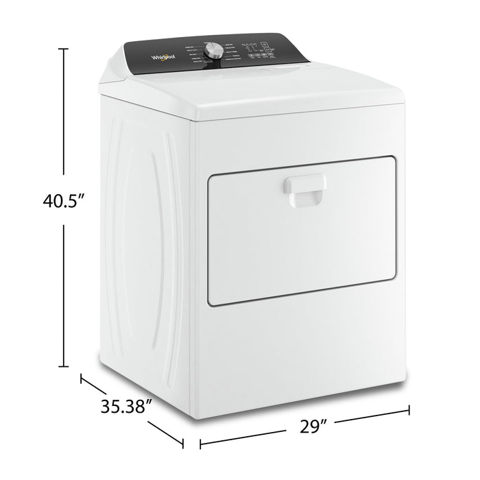Sécheuse à gaz Whirlpool de 7 pi³ - blanche - WGD5010LW