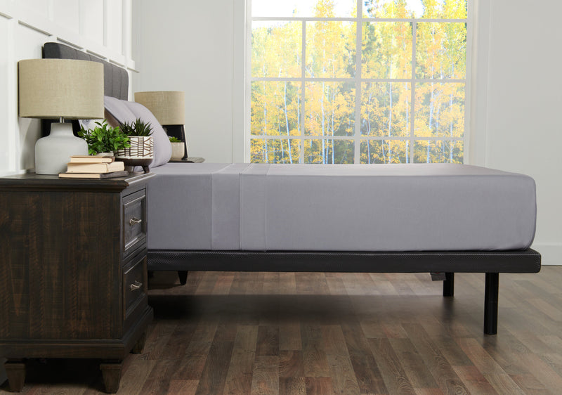 Ensemble de draps haute performance Hyper-Wool de BEDGEAR 5 pièces pour très grand lit divisé - gris clair