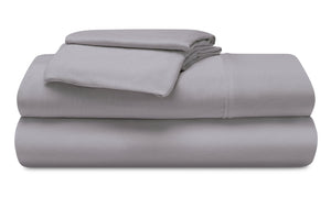 Ensemble de draps haute performance Hyper-Wool de BEDGEAR 4 pièces pour très grand lit - gris clair