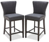 Tabouret Quinn de hauteur comptoir, ensemble de 2 - gris
