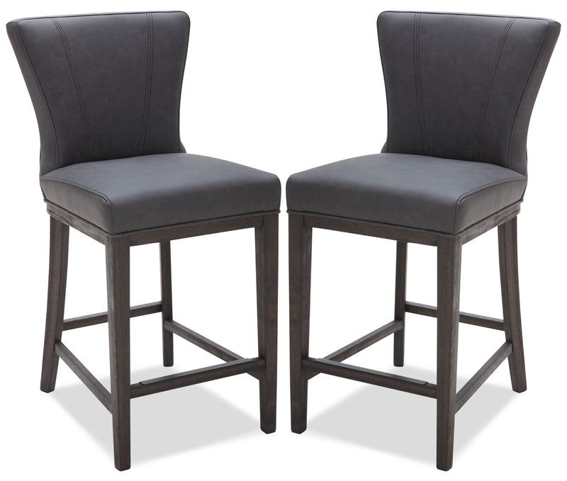 Tabouret Quinn de hauteur comptoir, ensemble de 2 - gris