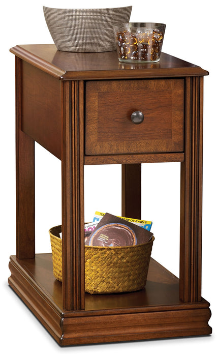 Table d'appoint Sydney de 13 po avec tiroir - cerisier