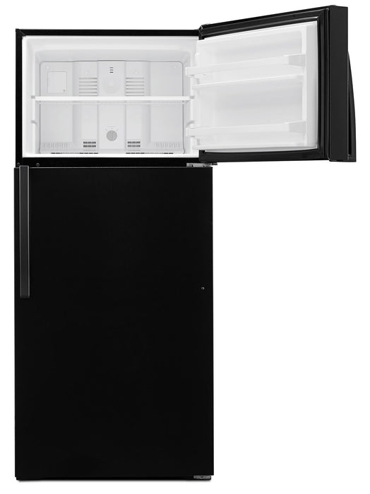 Réfrigérateur Whirlpool de 14 pi³ et de 28 po à congélateur supérieur - noir - WRT314TFDB