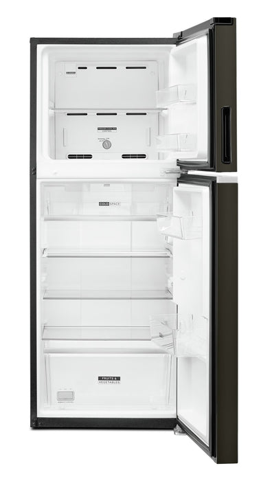 Réfrigérateur Whirlpool de 11,6 pi³ et de 24 po à congélateur supérieur - fini en acier inoxydable noir - WRT312CZJV