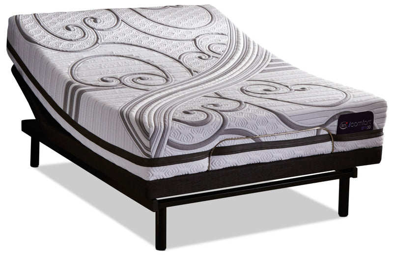 Matelas Gravati iComfort EFX3D pour lit simple très long avec base ajustable Motion Essentials 3