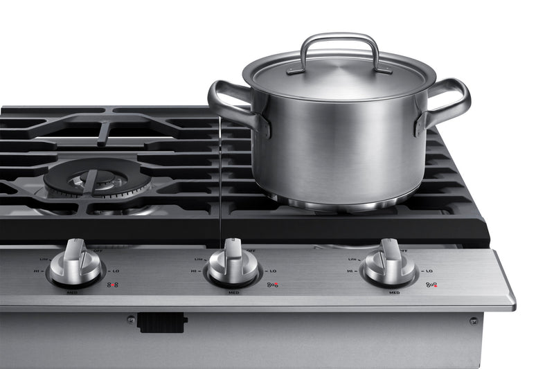 Surface de cuisson à gaz Samsung de 36 po avec brûleur double – NA36K6550TS