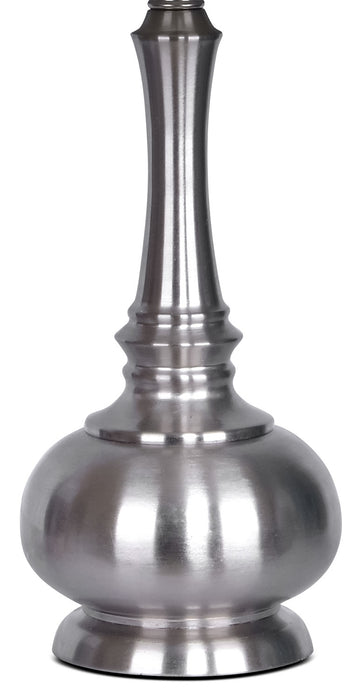 Lampe de table de 23 po nickel brossé