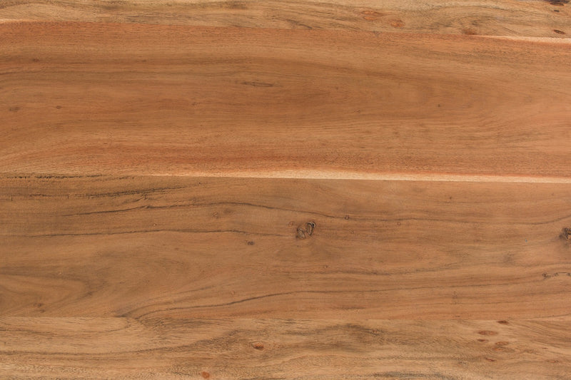 Table à café rustique Agra de 45 po - brune et noire avec pattes en fer