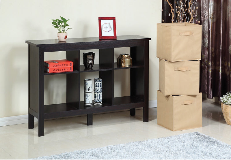 Table d’entrée Kimberly de 48 po avec 3 paniers - espresso