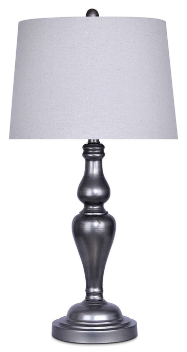 Ensemble 2 lampes de table rétro de 28 po en métal