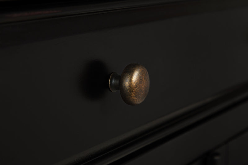 Armoire décorative Marseille de 32 po avec tiroir - noire