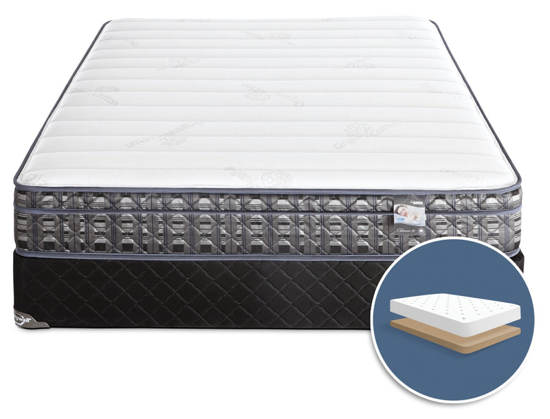 Ensemble matelas ferme à Euro-plateau à profil bas Endeavour 4 de Springwall pour grand lit