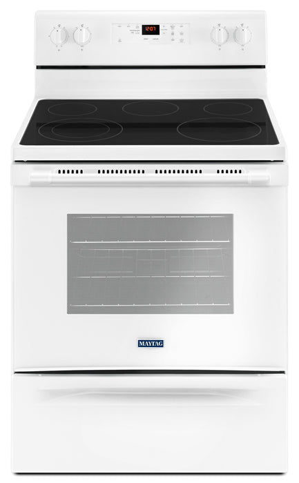Cuisinière électrique Maytag de 5,3 pi³ avec technologie AquaLiftMD et autonettoyage - blanche - YMER6600FW