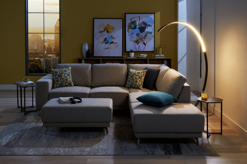 Lampe à pied Zeus de 72 po noir mat à DEL