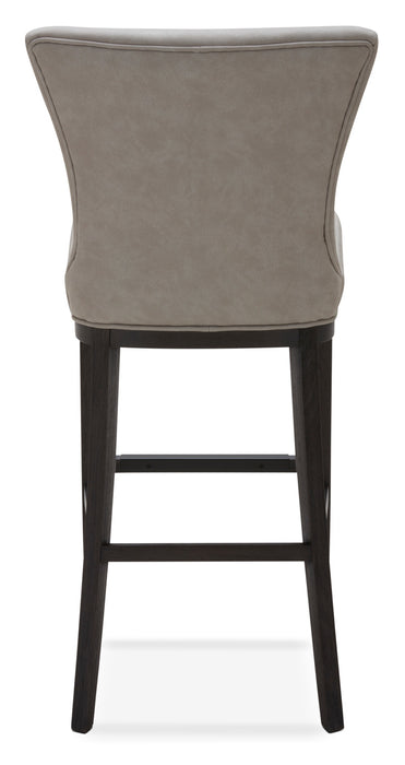 Tabouret bar Quinn en tissu de cuir végétalien - taupe