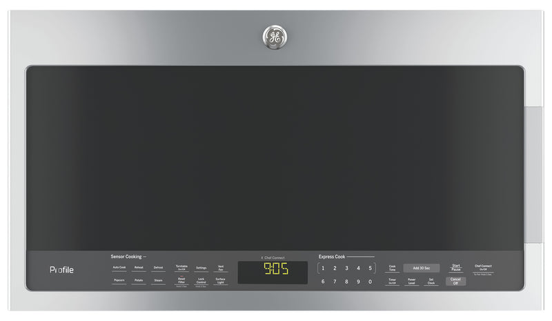 Four à micro-ondes à hotte intégrée Profile de 2.1 pi³ avec technologie Chef Connect et 400 pi³/min - acier inoxydable - PVM2188SJC