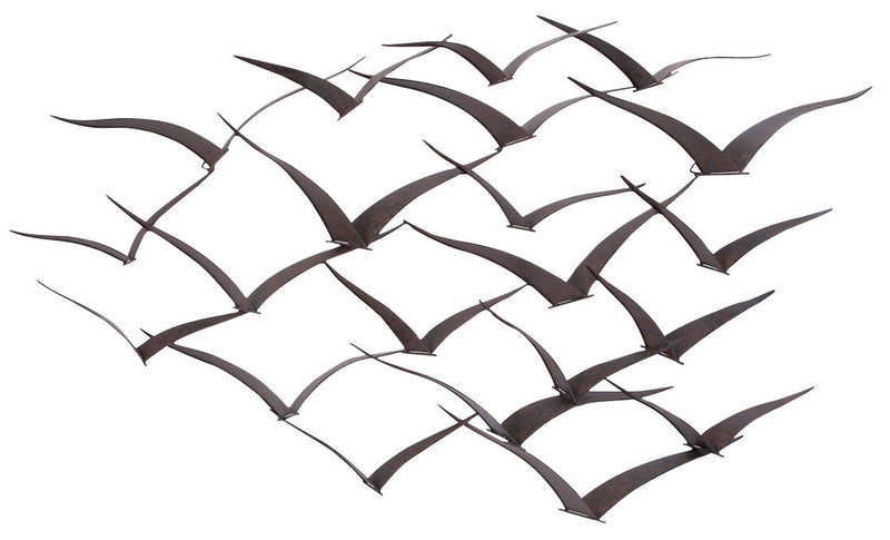 Art mural, oiseaux en métal – 49 po x 28 po